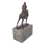 Bronzeskulptur Bronzefigur Kamel und Reiter