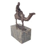 Bronzeskulptur Bronzefigur Kamel und Reiter