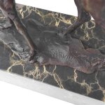 Bronzeskulptur Bronzefigur Kamel und Reiter
