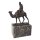 Bronzeskulptur Bronzefigur Kamel und Reiter
