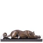 Art Deco Bronzefigur liegender Windhund
