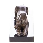 Art Deco Bronzefigur liegender Windhund