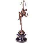 Art Deco Bronzefigur Diana mit Bogen