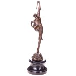 Art Deco Bronzefigur Diana mit Bogen