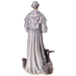 Polyresinfigur des Heiligen Franziskus mit Tieren