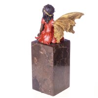 Farbige Bronzefigur Elfe