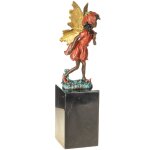 Farbige Bronzefigur Elfe