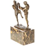 Bronzefigur Kickboxer