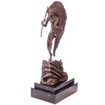 Western Bronzefigur Indianerin