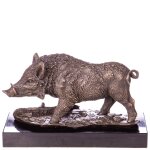 Bronzefigur Wildschwein