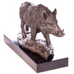 Bronzefigur Wildschwein