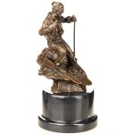 Bronzefigur Skifahrer