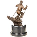 Bronzefigur Skifahrer