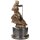 Bronzefigur Skifahrer