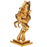 Polyresinfigur Teelichthalter Skelett