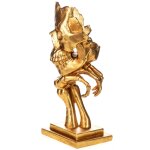 Polyresinfigur Teelichthalter Skelett