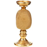 Polyresinfigur Kerzenständer Totenkopf