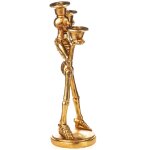 Polyresinfigur Kerzenständer Skelett