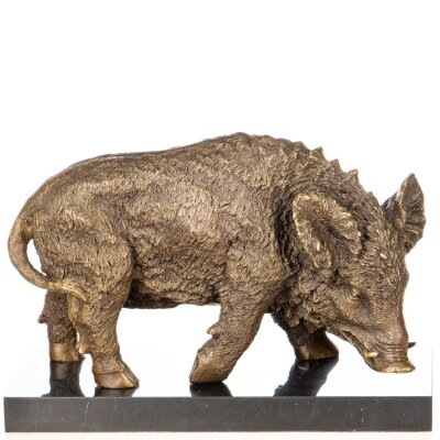 Bronzefigur Wildschwein