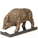 Bronzefigur Wildschwein