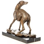Bronzefigur Windhund