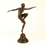 Bronzeskulptur Bronzefigur Con Brio