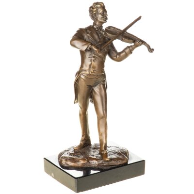 Bronzefigur Komponist Johann Strauss mit Geige