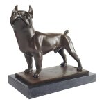 Bronzeskulptur Bronzefigur Hund Französische...