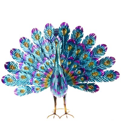 Metall Gartenfigur Pfau