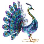 Metall Gartenfigur Pfau