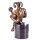 Bronzefigur Teufel mit Totenkopf