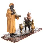 Farbige Bronzefigur Wiener Art Arabischer Händler