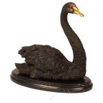 Bronzeskulptur Bronzefigur Schwan