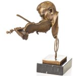 Bronzefigur Büste Mann mit Geige