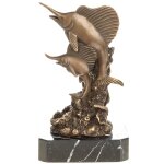Bronzefigur Schwertfische