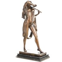 Bronzefigur Weiblicher Akt mit Geige