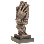 Bronzefigur Gesicht
