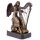 Bronzefigur Engel mit Harfe