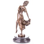 Art Deco Bronzefigur Frau