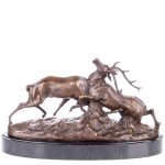 Bronzefigur Kämpfende Hirsche