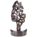 Moderne Bronzefigur Gesicht