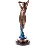 Farbige Bronzefigur weiblicher Akt