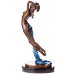 Farbige Bronzefigur weiblicher Akt