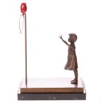 Bronzefigur Mädchen mit Luftballon Balloon Girl nach...