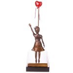 Bronzefigur Mädchen mit Luftballon Balloon Girl nach Banksy