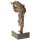 Moderne Bronzefigur weibliches Gesischt mit Blumen