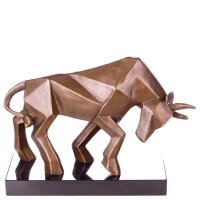 Moderne Bronzefigur kubistischer Stier