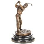 Bronzefigur Golfer