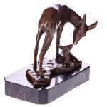 Bronzefigur Reh mit Kitz