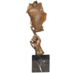 Moderne Bronzefigur Abstraktes Gesicht